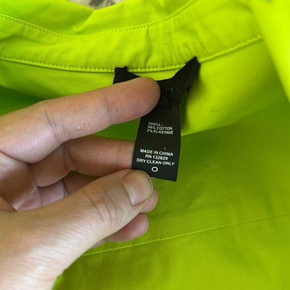 NWT Revolve H:ours Nadia Crop Blouse Acid Lime Green Sz S - Picture 12 of 12